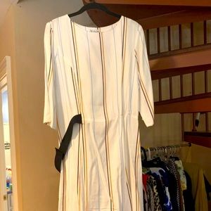 The collective White nautical stripe dress size medium